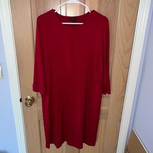 J Jill - Red Long Sleeve Dress - L